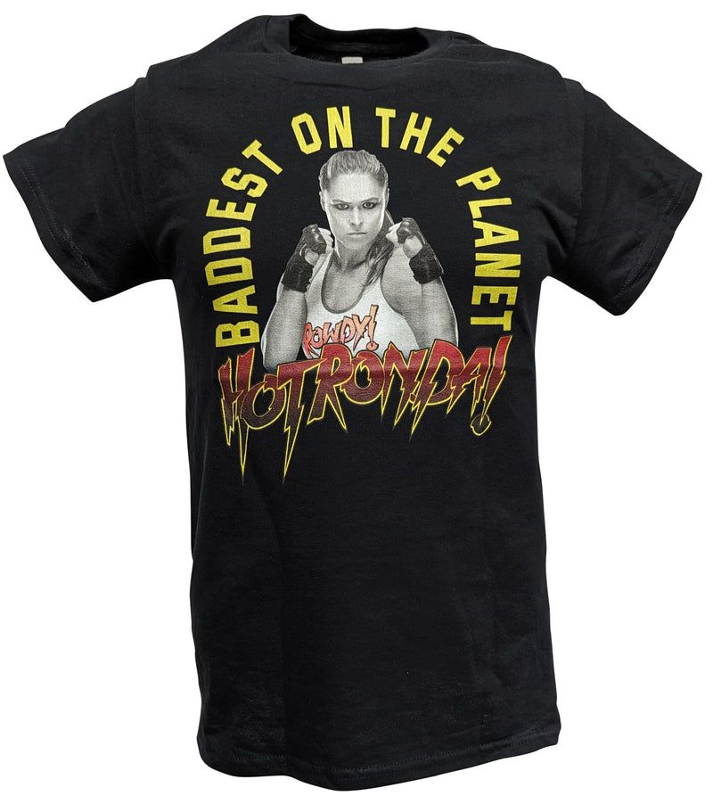 Load image into Gallery viewer, Hot Ronda Rousey Baddest On The Planet Black T-shirt Sports Mem, Cards & Fan Shop > Fan Apparel & Souvenirs > Wrestling by EWS | Extreme Wrestling Shirts