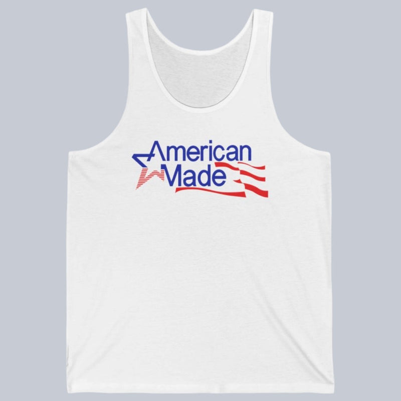 Load image into Gallery viewer, Hulk Hogan American Made Stars and Stripes White Tank Top by EWS | Extreme Wrestling Shirts