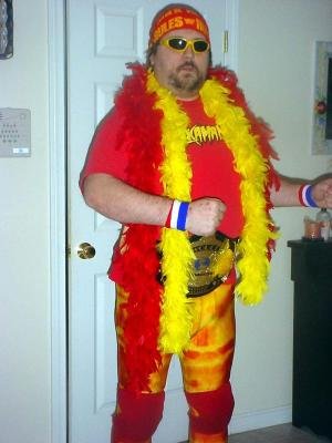 Load image into Gallery viewer, Hulk Hogan Hulkamania Red T-shirt Bandana Boa Glasses Costume Sports Mem, Cards & Fan Shop > Fan Apparel & Souvenirs > Wrestling by EWS | Extreme Wrestling Shirts