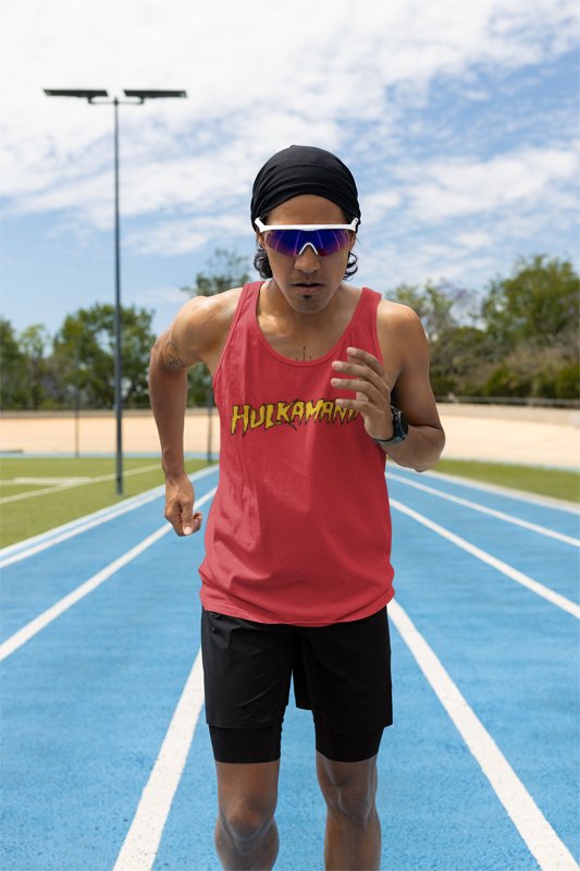 Load image into Gallery viewer, Hulk Hogan Hulkamania Yellow Logo Tank Top Shirt by EWS | Extreme Wrestling Shirts