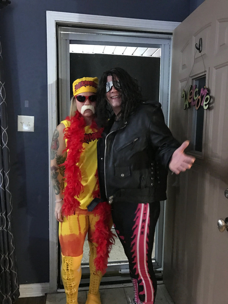 Load image into Gallery viewer, Hulk Hogan Hulkamania Yellow T-shirt Bandana Boa Glasses Costume Sports Mem, Cards & Fan Shop > Fan Apparel & Souvenirs > Wrestling by Extreme Wrestling Shirts | Extreme Wrestling Shirts