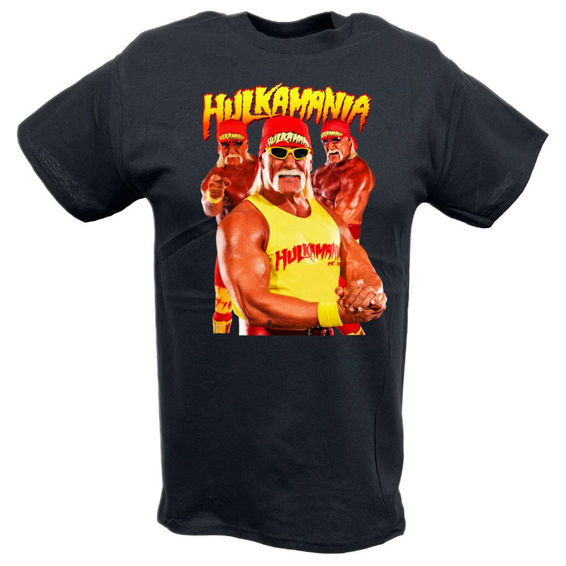 Load image into Gallery viewer, Hulk Hogan Hulking Up Mens T-shirt (Black, Red, and Yellow) S Black by EWS | Extreme Wrestling Shirts
