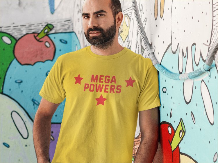 Load image into Gallery viewer, Hulk Hogan Macho Man Randy Savage Mega Powers Yellow T-shirt Sports Mem, Cards & Fan Shop > Fan Apparel & Souvenirs > Wrestling by EWS | Extreme Wrestling Shirts