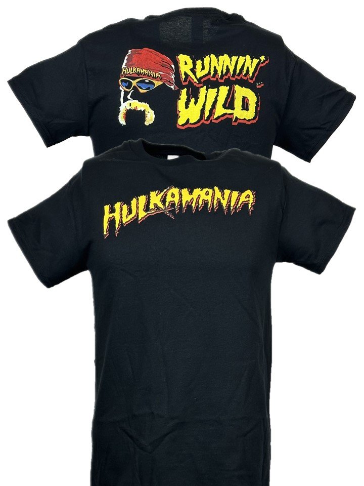 Load image into Gallery viewer, Hulk Hogan Running Wild Hulkamania Mens Black T-shirt Sports Mem, Cards & Fan Shop > Fan Apparel & Souvenirs > Wrestling by Hybrid Tees | Extreme Wrestling Shirts