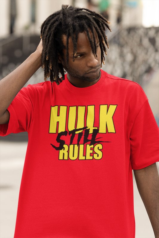 Load image into Gallery viewer, Hulk Hogan Still Rules Red T-shirt by EWS | Extreme Wrestling Shirts