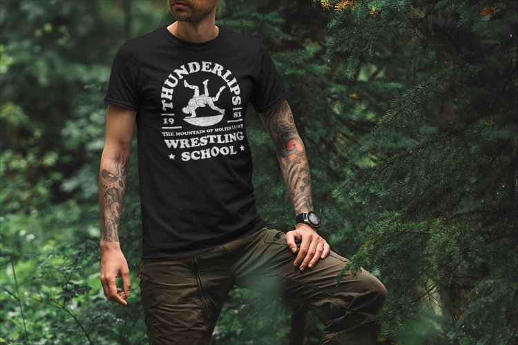 Load image into Gallery viewer, Hulk Hogan Thunderlips Wrestling School Rocky Movie T-shirt by EWS | Extreme Wrestling Shirts