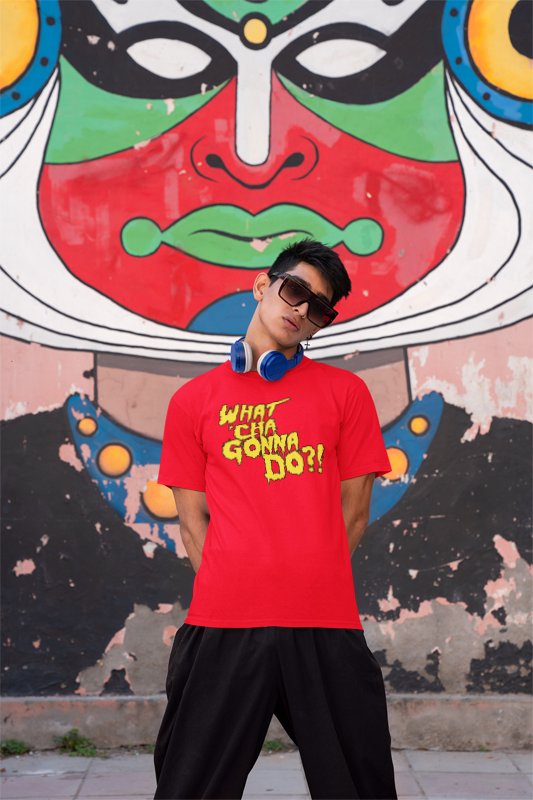 Load image into Gallery viewer, Hulk Hogan Whatcha Gonna Do Brother Red T-shirt by EWS | Extreme Wrestling Shirts