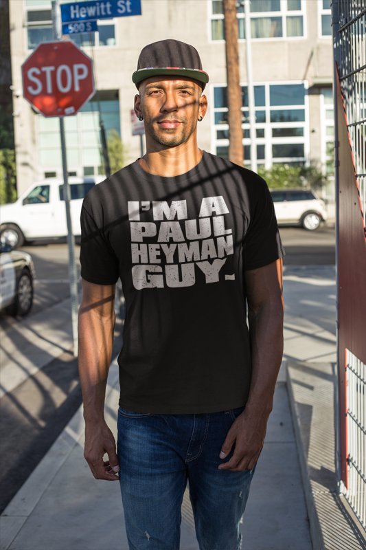 Load image into Gallery viewer, I m a Paul Heyman Guy Black T-shirt by EWS | Extreme Wrestling Shirts