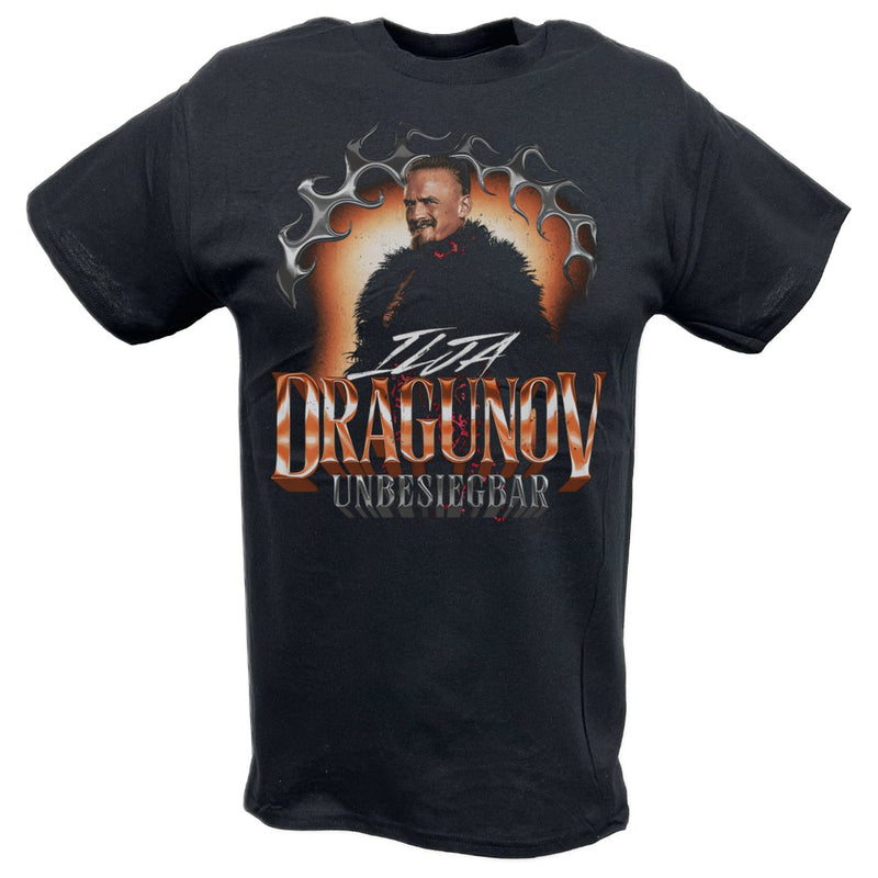 Load image into Gallery viewer, Ilja Dragunov Unbesiegbar Black T-shirt by EWS | Extreme Wrestling Shirts
