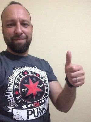 Load image into Gallery viewer, In CM Punk We Trust Best In the World Mens Gray T-shirt Sports Mem, Cards & Fan Shop > Fan Apparel & Souvenirs > Wrestling by Hybrid Tees | Extreme Wrestling Shirts