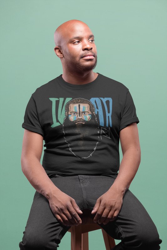 Load image into Gallery viewer, Ivar Big Beard Black T-shirt by EWS | Extreme Wrestling Shirts