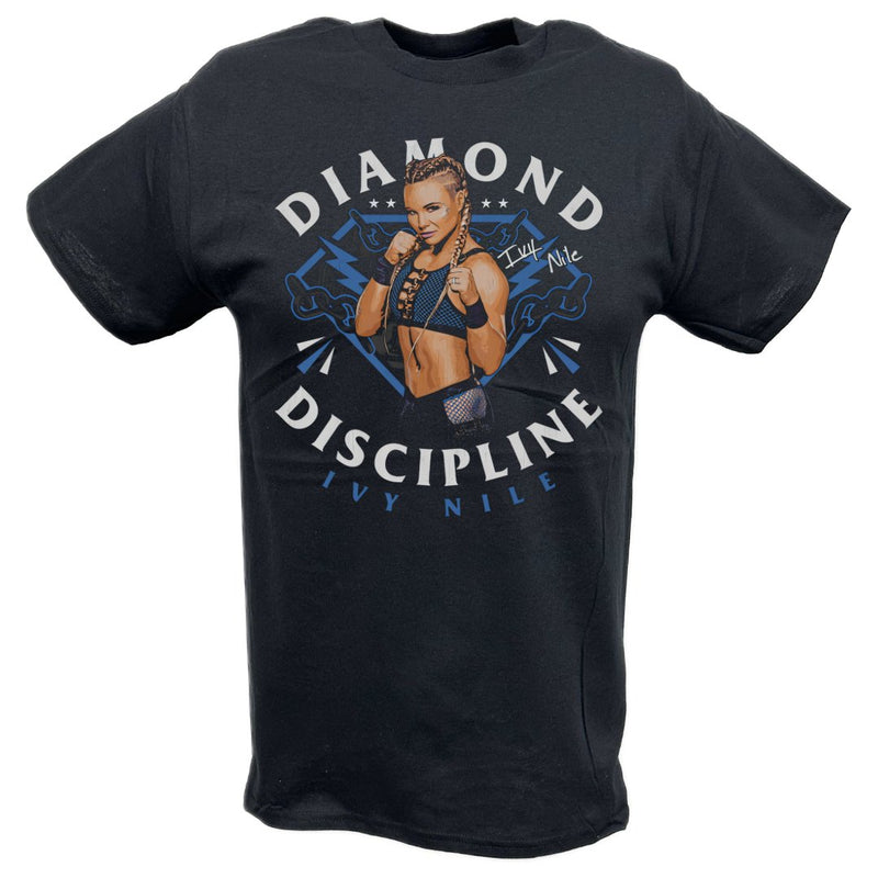 Load image into Gallery viewer, Ivy Nile Diamond Discipline Black T-shirt by EWS | Extreme Wrestling Shirts