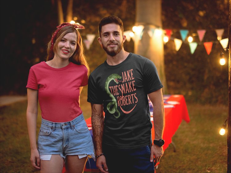 Load image into Gallery viewer, Jake the Snake Roberts Python Power Black T-shirt by WWE | Extreme Wrestling Shirts