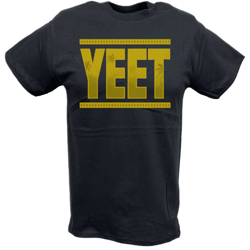 Load image into Gallery viewer, Jey Uso Main Event YEET Gold Logo Black T-shirt by EWS | Extreme Wrestling Shirts