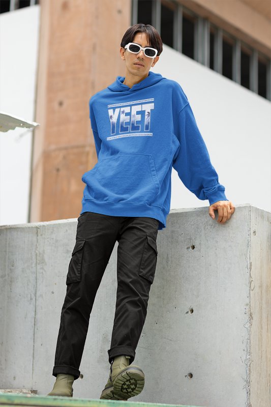 Load image into Gallery viewer, Jey Uso Yeet Bloodline Blue Pullover Hoody by EWS | Extreme Wrestling Shirts