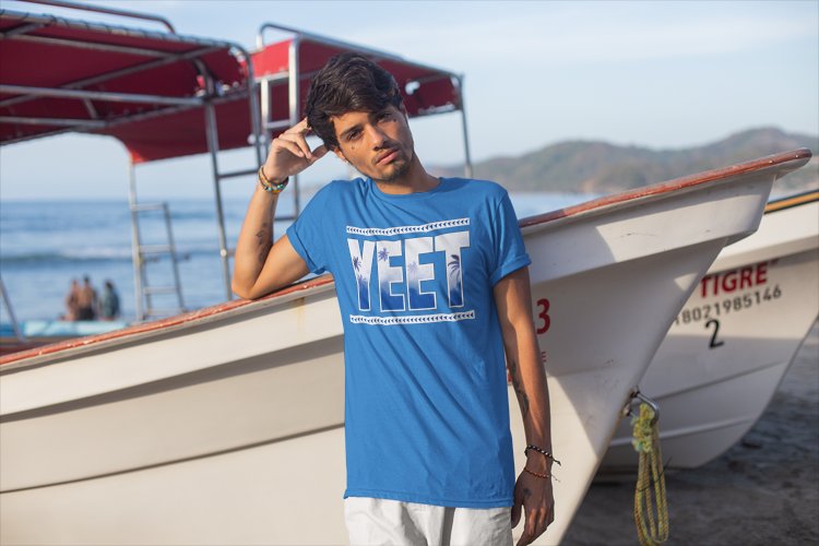 Load image into Gallery viewer, Jey Uso Yeet Bloodline Blue T-shirt by EWS | Extreme Wrestling Shirts