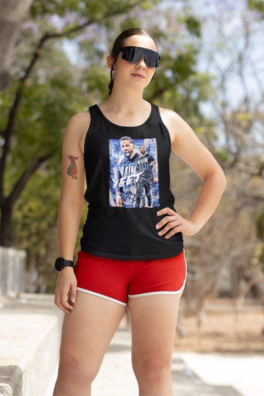 Load image into Gallery viewer, Jey Uso Yeet Poster Print Black Tank Top Shirt by EWS | Extreme Wrestling Shirts