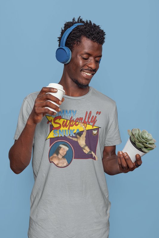 Load image into Gallery viewer, Jimmy Superfly Snuka Legend Mens Gray T-shirt Sports Mem, Cards & Fan Shop > Fan Apparel & Souvenirs > Wrestling by Freeze | Extreme Wrestling Shirts