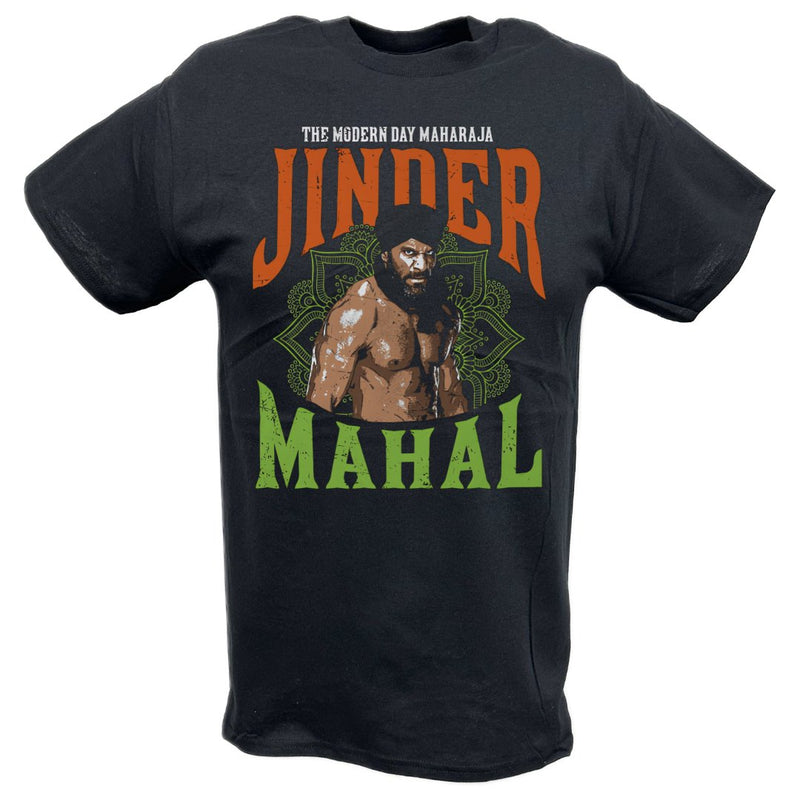 Load image into Gallery viewer, Jinder Mahal Modern Day Maharaja Black T-shirt by EWS | Extreme Wrestling Shirts
