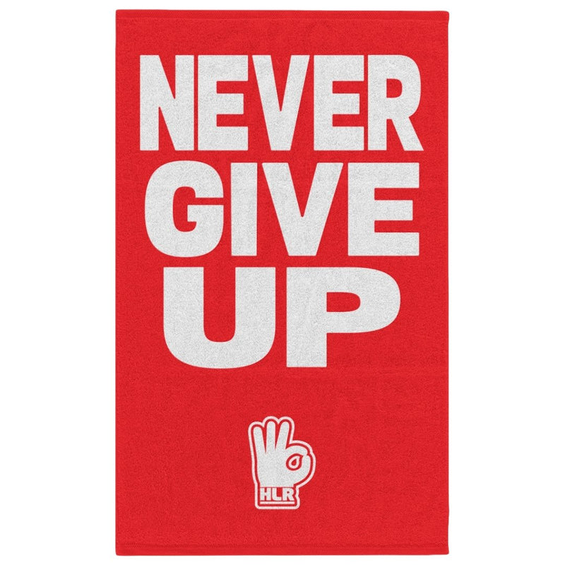 Load image into Gallery viewer, John Cena 12"x18" Never Give Up Fan Rally Towel Red by EWS | Extreme Wrestling Shirts
