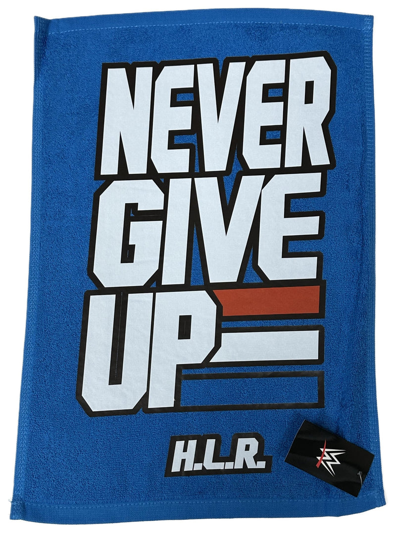 Load image into Gallery viewer, John Cena 12"x18" Never Give Up Fan Rally Towel Red-White-Blue by EWS | Extreme Wrestling Shirts