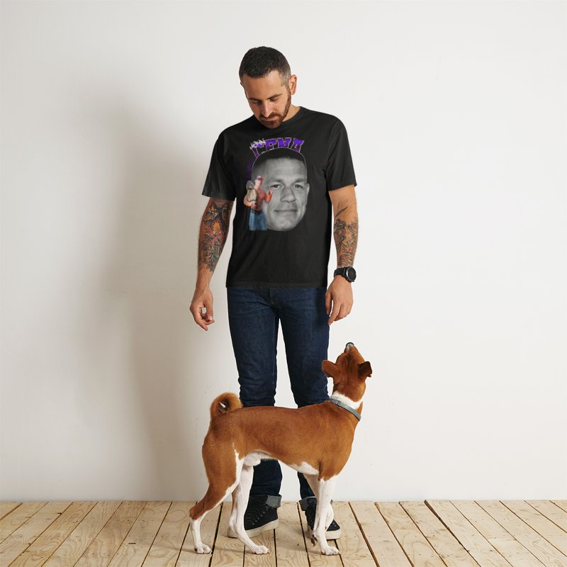 Load image into Gallery viewer, John Cena Big Head Mens Black T-shirt WWE by WWE | Extreme Wrestling Shirts