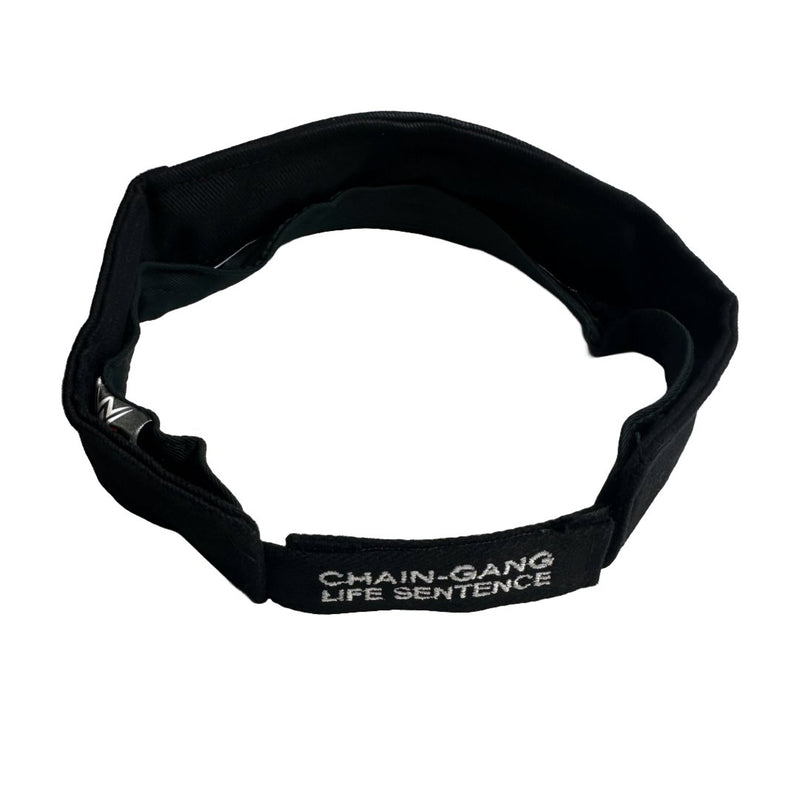 Load image into Gallery viewer, John Cena Black and White Chain-gang Word Life Visor Cap Hat by EWS | Extreme Wrestling Shirts