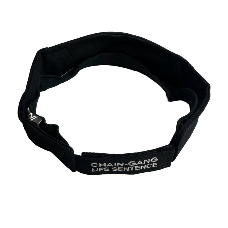 Load image into Gallery viewer, John Cena Black and White Chain-gang Word Life Visor Cap Hat WWF WWE by EWS | Extreme Wrestling Shirts