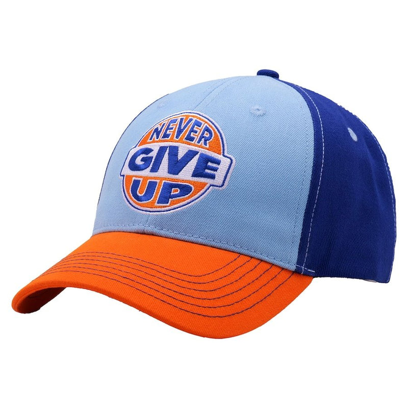 Load image into Gallery viewer, John Cena Blue Orange Never Give Up 20 Years Baseball Hat Headband Wristband Combo Set by WWE | Extreme Wrestling Shirts