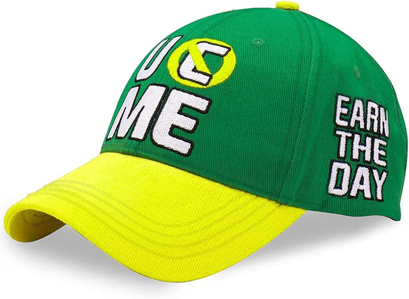 Load image into Gallery viewer, John Cena Earn The Day Yellow and Green Mens Baseball Hat Sports Mem, Cards & Fan Shop > Fan Apparel & Souvenirs > Wrestling by Extreme Wrestling Shirts | Extreme Wrestling Shirts