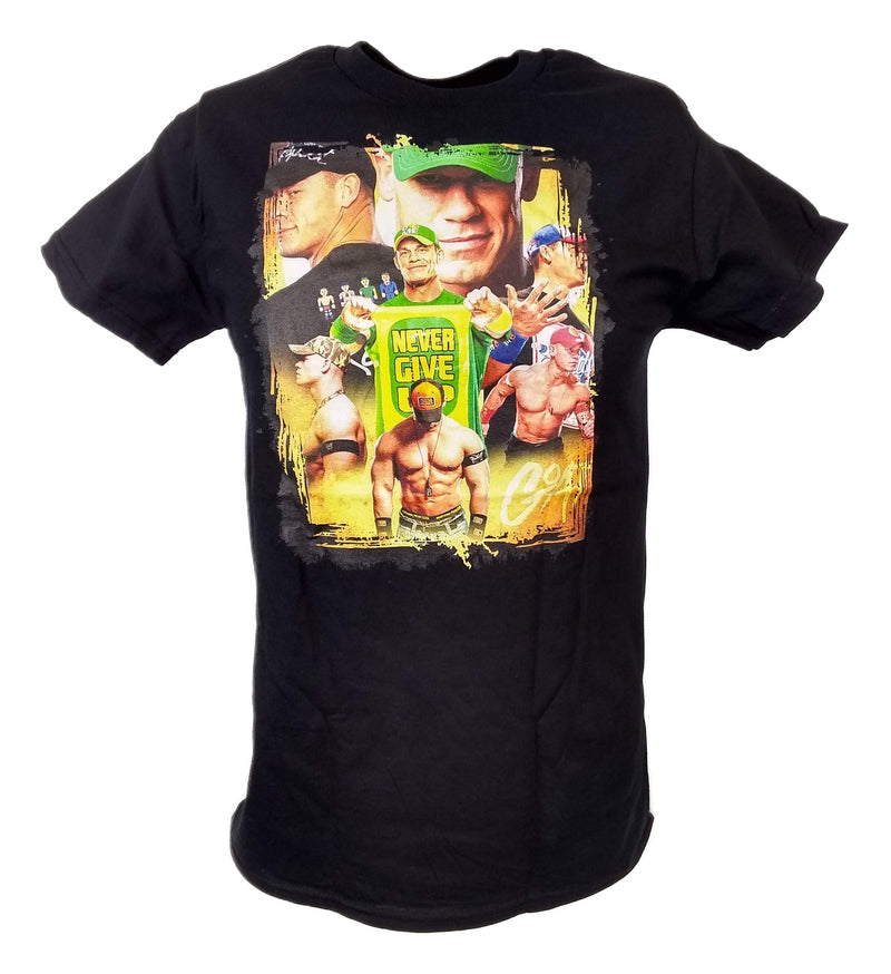 Load image into Gallery viewer, John Cena GOAT Never Give Up Mens Black T-shirt by EWS | Extreme Wrestling Shirts