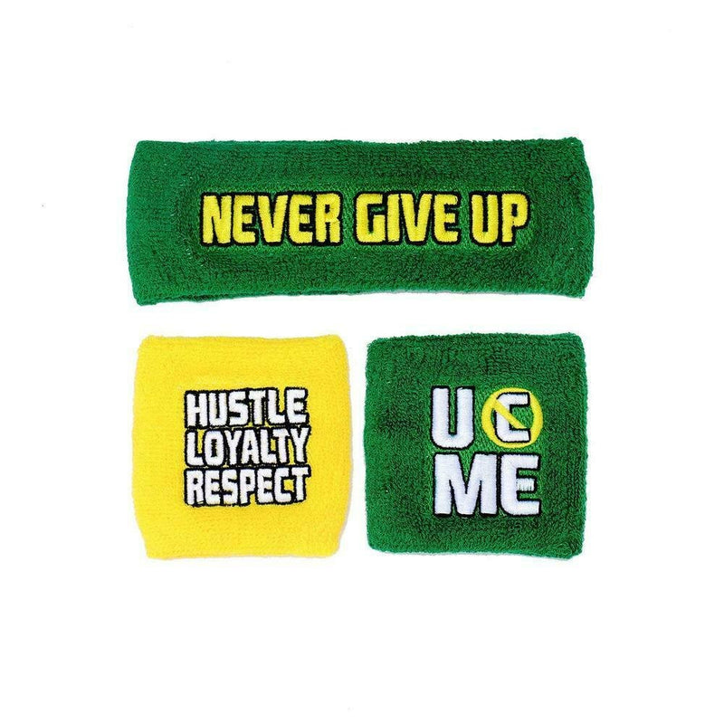 Load image into Gallery viewer, John Cena Green Yellow Earn The Day Baseball Hat Headband Wristband Set Sports Mem, Cards & Fan Shop > Fan Apparel & Souvenirs > Wrestling by WWE | Extreme Wrestling Shirts