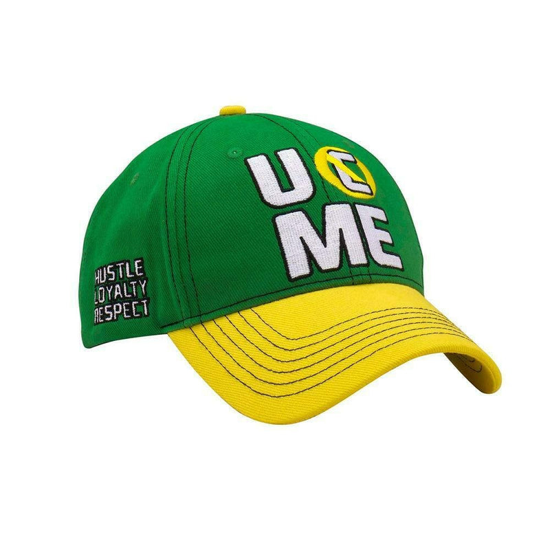 Load image into Gallery viewer, John Cena Green Yellow Earn The Day Baseball Hat Headband Wristband Set Sports Mem, Cards & Fan Shop > Fan Apparel & Souvenirs > Wrestling by WWE | Extreme Wrestling Shirts