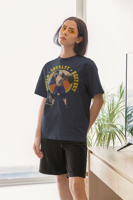 Load image into Gallery viewer, John Cena Hustle Loyalty Respect Signature T-shirt by EWS | Extreme Wrestling Shirts