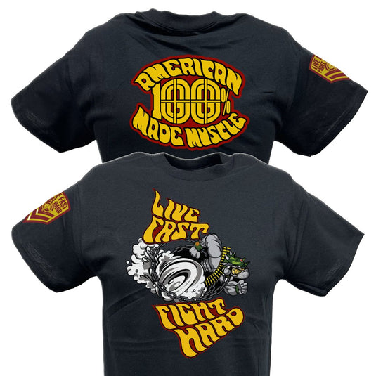John Cena Live Fast Fight Hard American Made T-shirt by EWS | Extreme Wrestling Shirts
