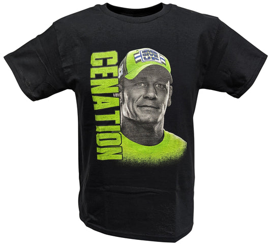 John Cena Neon Cenation WWE Kids Boys Black T-shirt by EWS | Extreme Wrestling Shirts