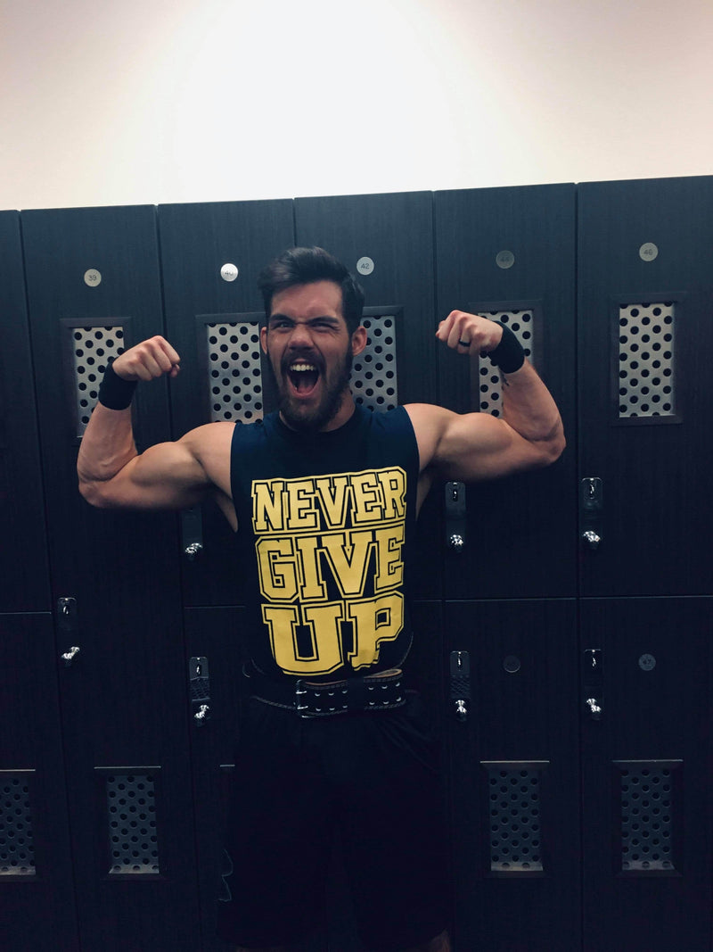 Load image into Gallery viewer, John Cena Never Give Up Sleeveless Muscle T-shirt Sports Mem, Cards & Fan Shop > Fan Apparel & Souvenirs > Wrestling by EWS | Extreme Wrestling Shirts