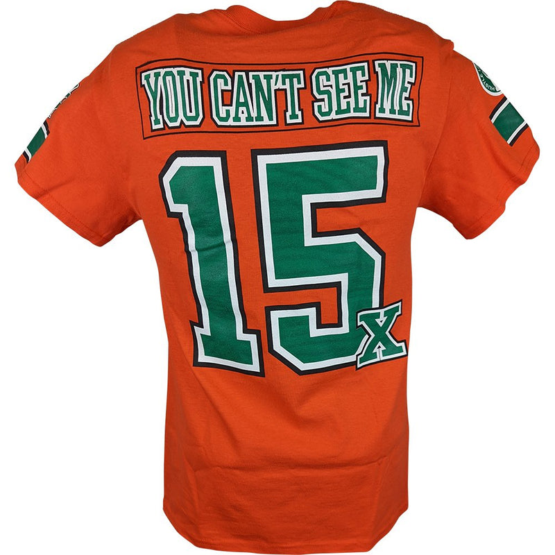 Load image into Gallery viewer, John Cena Orange 15x Never Give Up Mens T-shirt Sports Mem, Cards & Fan Shop > Fan Apparel & Souvenirs > Wrestling by EWS | Extreme Wrestling Shirts