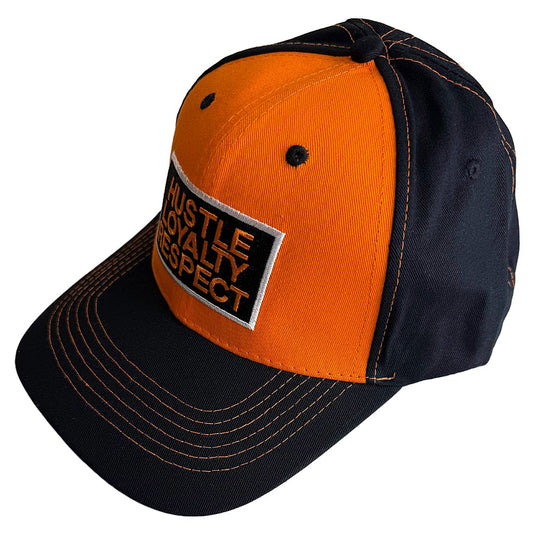 John Cena Orange Black Hustle Loyalty Respect Beware of Dog Hat by EWS | Extreme Wrestling Shirts