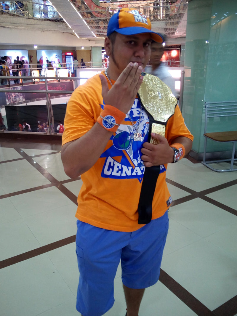 Load image into Gallery viewer, John Cena Orange Mens Costume Hat T-shirt Wristbands Sports Mem, Cards & Fan Shop > Fan Apparel & Souvenirs > Wrestling by Hybrid Tees | Extreme Wrestling Shirts