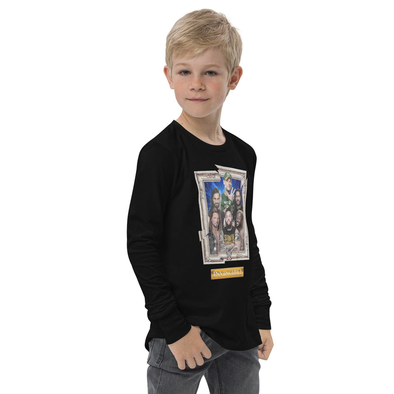 Load image into Gallery viewer, John Cena Reigns Rollins Invincible Long Sleeve Boys Kids T-shirt Sports Mem, Cards & Fan Shop > Fan Apparel & Souvenirs > Wrestling by EWS | Extreme Wrestling Shirts