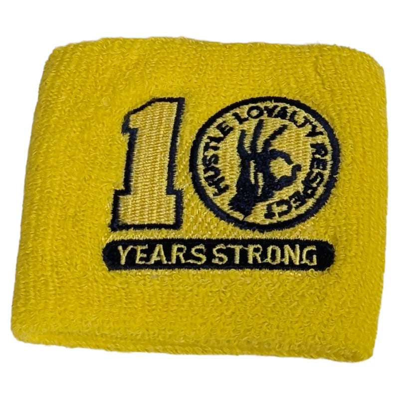Load image into Gallery viewer, John Cena Ten Years Strong 2 piece Yellow Wristbands Set Sports Mem, Cards & Fan Shop > Fan Apparel & Souvenirs > Wrestling by EWS | Extreme Wrestling Shirts