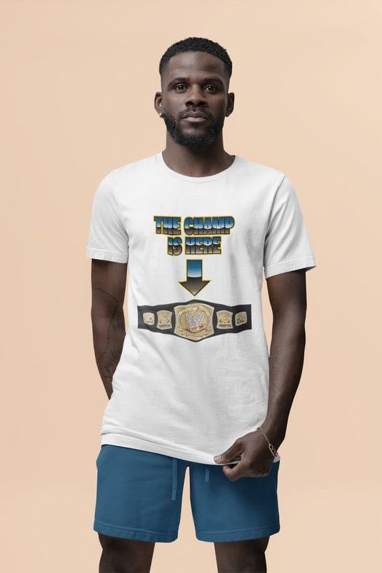 John Cena The Champ Is Here Title Belt Mens White T-shirt Sports Mem, Cards & Fan Shop > Fan Apparel & Souvenirs > Wrestling by EWS | Extreme Wrestling Shirts