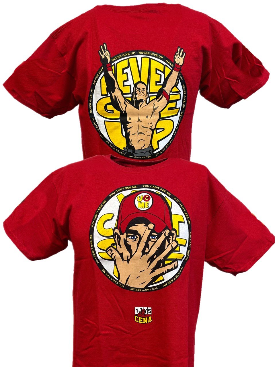 John Cena U Can't C Me Red Gold Mens T-shirt – Extreme Wrestling