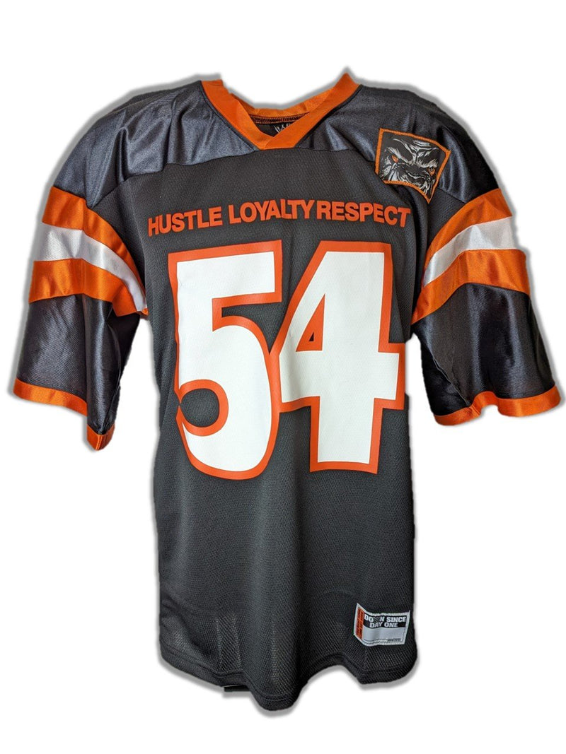 Load image into Gallery viewer, John Cena Wrestlemania 24 Beware of Dog Football Jersey by WWE | Extreme Wrestling Shirts