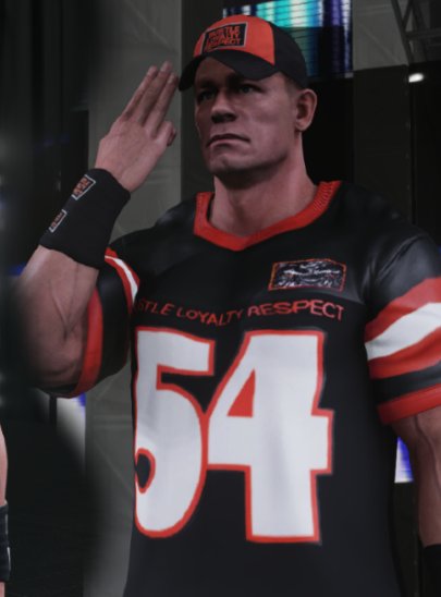 Load image into Gallery viewer, John Cena Wrestlemania 24 Beware of Dog Football Jersey by WWE | Extreme Wrestling Shirts