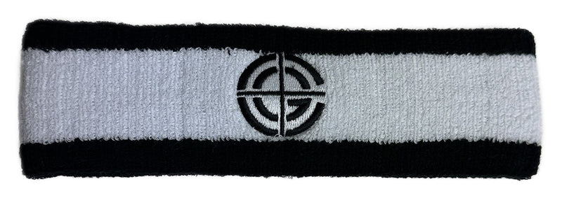 Load image into Gallery viewer, John Cena You Can't See Me Chaingang Black White Headband Wristband Set by EWS | Extreme Wrestling Shirts