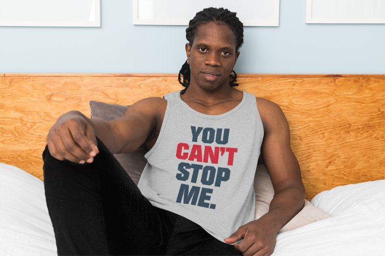 Load image into Gallery viewer, John Cena You Can't Stop Me Gray Tank Top Shirt by EWS | Extreme Wrestling Shirts