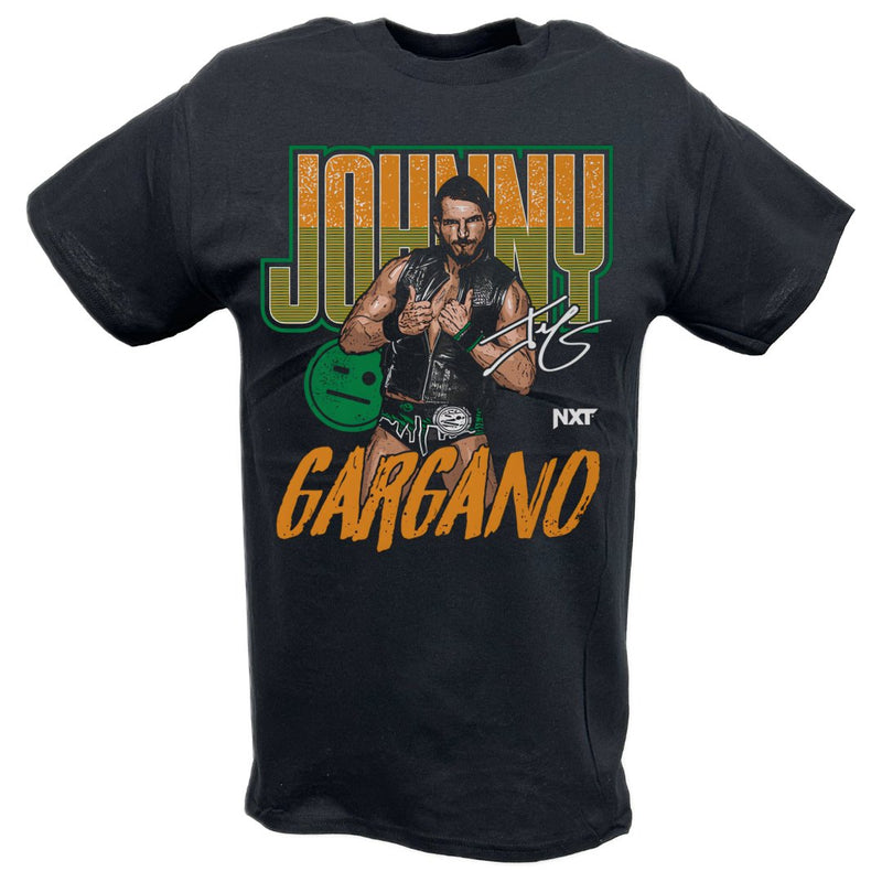 Load image into Gallery viewer, Johnny Gargano NXT Pose Black T-shirt by EWS | Extreme Wrestling Shirts