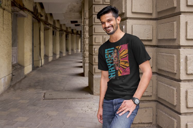 Load image into Gallery viewer, Kayden Carter Pose Black T-shirt by EWS | Extreme Wrestling Shirts